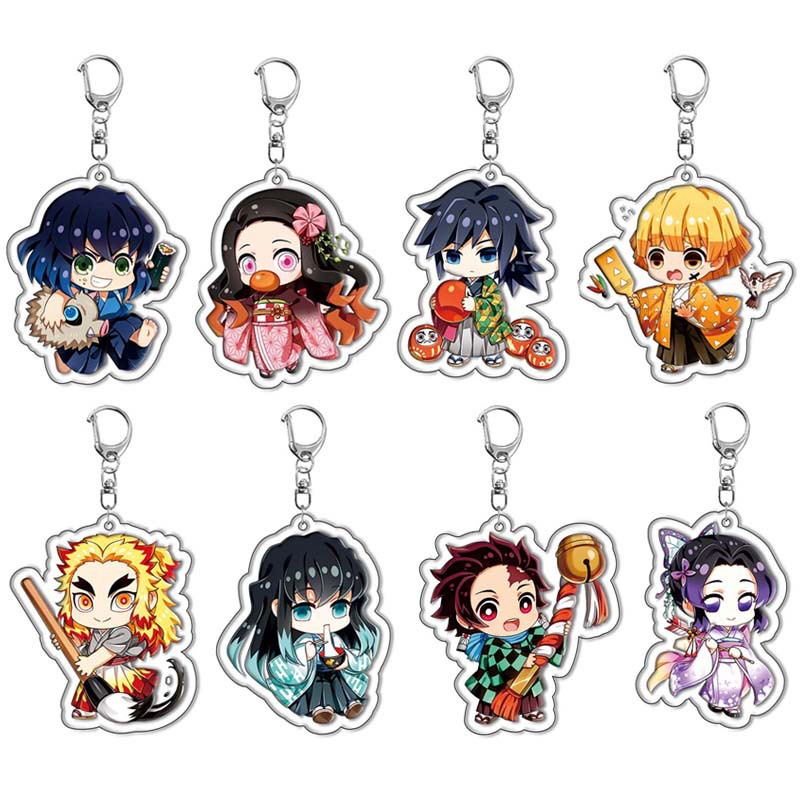 Anime Merchandise Keychains - Llavero acrílico Demon Slayer Kimetsu no