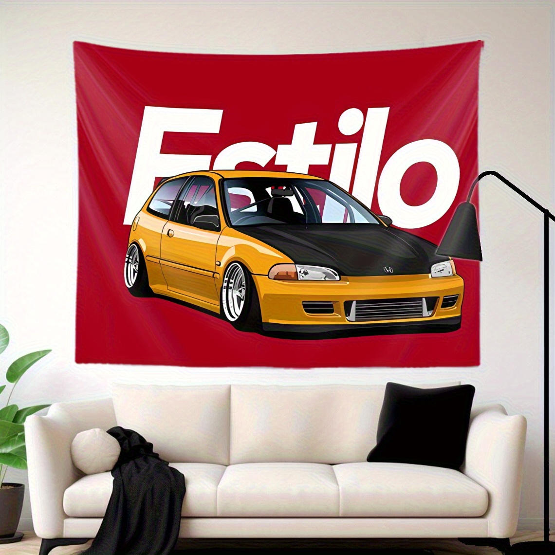 Wall Scroll Tapestry - Tapicería automotriz Honda Civic, decoración de